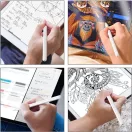 Univerzális toll, Apple iPad 2018 vagy újabb készülékhez, mágneses, Digital Stylus Pen, fehér