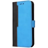   Apple iPhone 14 Pro, Oldalra nyíló tok, stand, kártyatartóval, kézpánttal, Wooze Colour Wallet, kék
