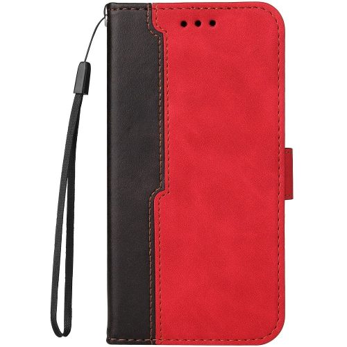 Apple iPhone 11, Oldalra nyíló tok, stand, kártyatartóval, kézpánttal, Wooze Colour Wallet, piros