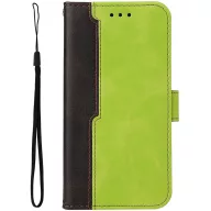   Apple iPhone 14 Plus, Oldalra nyíló tok, stand, kártyatartóval, kézpánttal, Wooze Colour Wallet, zöld