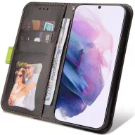   Apple iPhone 14 Plus, Oldalra nyíló tok, stand, kártyatartóval, kézpánttal, Wooze Colour Wallet, zöld