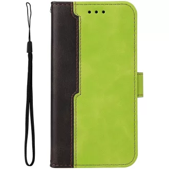   Apple iPhone 7 Plus / 8 Plus, Oldalra nyíló tok, stand, kártyatartóval, kézpánttal, Wooze Colour Wallet, zöld