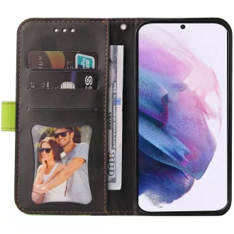   Apple iPhone 7 Plus / 8 Plus, Oldalra nyíló tok, stand, kártyatartóval, kézpánttal, Wooze Colour Wallet, zöld