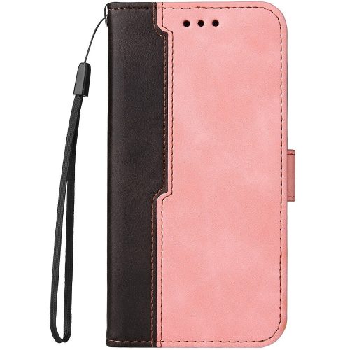 Apple iPhone XS Max, Oldalra nyíló tok, stand, kártyatartóval, kézpánttal, Wooze Colour Wallet, rózsaszín