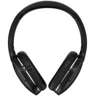   Bluetooth sztereó fejhallgató, v5.0, mikrofon, 3.5mm, funkció gomb, hangerő szabályzó, zajszűrővel, összecsukható, teleszkópos fejpánt, Baseus Encok D02 Pro, fekete