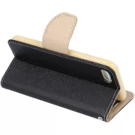   Oppo A17, Oldalra nyíló tok, stand, Fancy Book, fekete/arany