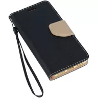   Oppo A17, Oldalra nyíló tok, stand, Fancy Book, fekete/arany