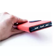   Realme Narzo 50A, Oldalra nyíló tok, stand, Fancy Book, piros