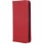 Xiaomi Redmi 12C, Oldalra nyíló tok, valódi bőrtok, stand, Smart Pro, piros