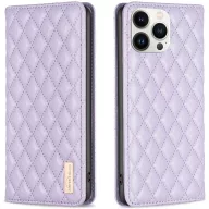   Motorola Moto G71 5G, Oldalra nyíló tok, stand, kártyatartóval, 3D rombusz minta, Wooze Pillow, lila