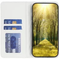   Oppo Find X5, Oldalra nyíló tok, stand, kártyatartóval, 3D rombusz minta, Wooze Pillow, fehér