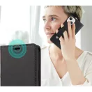 Xiaomi Mi 11 Pro, Oldalra nyíló tok, stand, kártyatartóval, kézpánttal, Wooze Business Plus, fekete