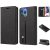Huawei Nova Y90, Oldalra nyíló tok, stand, kártyatartóval, kézpánttal, Wooze Business Plus, fekete