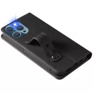   OnePlus 10R 150W / Ace, Oldalra nyíló tok, stand, kártyatartóval, kézpánttal, Wooze Business Plus, fekete