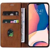   OnePlus 10R 150W / Ace, Oldalra nyíló tok, stand, kártyatartóval, kézpánttal, Wooze Business Plus, barna