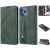 OnePlus 10R 150W / Ace, Oldalra nyíló tok, stand, kártyatartóval, kézpánttal, Wooze Business Plus, sötétzöld