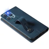   OnePlus 9RT 5G, Oldalra nyíló tok, stand, kártyatartóval, kézpánttal, Wooze Business Plus, kék