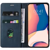   Oppo Reno8 T 4G, Oldalra nyíló tok, stand, kártyatartóval, kézpánttal, Wooze Business Plus, kék