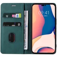   Realme 9 Pro / 9 5G (Global) / V25 / Q5, Oldalra nyíló tok, stand, kártyatartóval, kézpánttal, Wooze Business Plus, zöld
