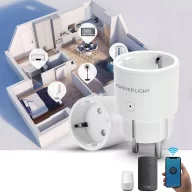   Intelligens hálózati töltő aljzat, Wifi-s, telefonról vezérelhető, időzíthető, Forever, fehér