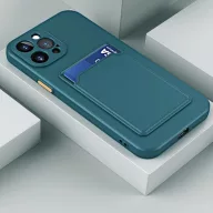   Huawei Honor Magic 5 Lite / X9a / X40, Szilikon tok, kártyatartóval, Wooze Card Slot, sötétzöld