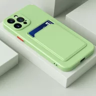   Huawei Honor Magic 5 Lite / X9a / X40, Szilikon tok, kártyatartóval, Wooze Card Slot, világoszöld