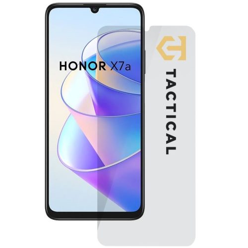 Huawei Honor X7a, Kijelzővédő fólia, ütésálló fólia (az íves részre NEM hajlik rá!), Tempered Glass (edzett üveg), Tactical Glass Shield 2.5D, Clear