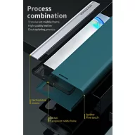   Xiaomi 13, Oldalra nyíló tok, stand, Wooze Silver Line, sötétzöld