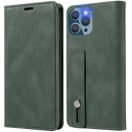 Xiaomi 13 Lite / Civi 2, Oldalra nyíló tok, stand, kártyatartóval, kézpánttal, Wooze Business Plus, sötétzöld