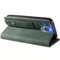   Xiaomi 13 Lite / Civi 2, Oldalra nyíló tok, stand, kártyatartóval, kézpánttal, Wooze Business Plus, sötétzöld
