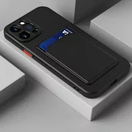   Xiaomi 13 Lite / Civi 2, Szilikon tok, kártyatartóval, Wooze Card Slot, fekete