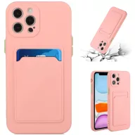   Xiaomi 13 Lite / Civi 2, Szilikon tok, kártyatartóval, Wooze Card Slot, rózsaszín