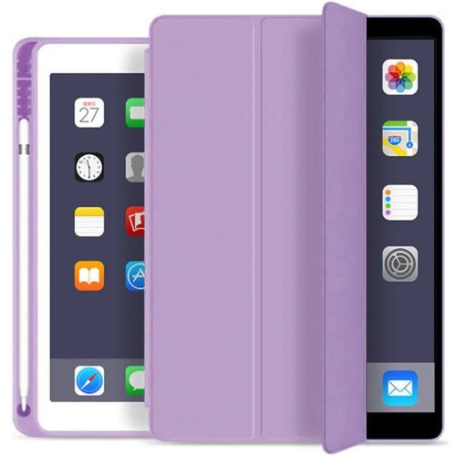 Apple iPad Air (2020) / iPad Air (2022), mappa tok, Apple Pencil tartóval, Smart Case, lila
