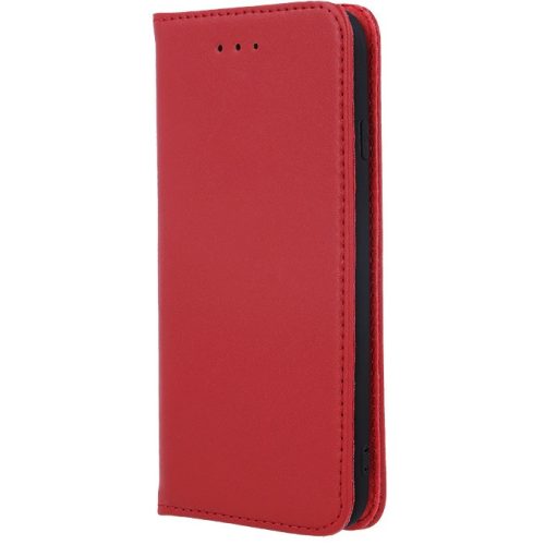 Xiaomi Redmi Note 12S, Oldalra nyíló tok, valódi bőrtok, stand, Smart Pro, piros