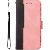   Huawei P60 / P60 Pro, Oldalra nyíló tok, stand, kártyatartóval, kézpánttal, Wooze Colour Wallet, rózsaszín