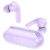 Bluetooth sztereó fülhallgató, v5.3, TWS, töltőtok, zajszűrővel, érintés vezérlés, LED-es kijelző, Hoco EW39, lila
