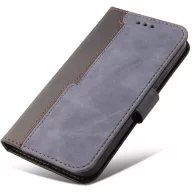   Huawei Mate 50 Pro, Oldalra nyíló tok, stand, kártyatartóval, kézpánttal, Wooze Colour Wallet, szürke