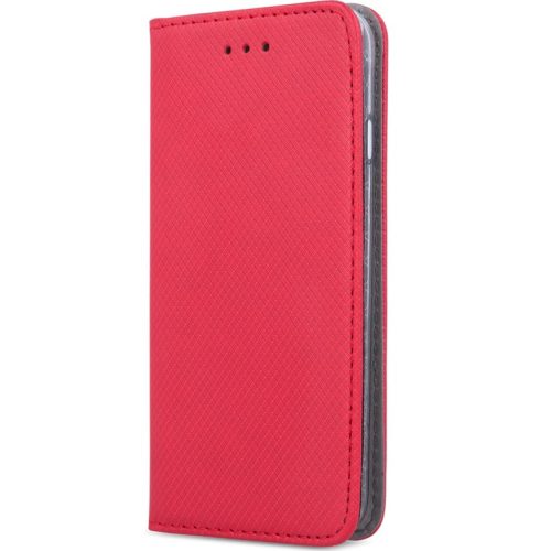 Xiaomi Redmi 12 4G / 12 5G / Note 12R, Oldalra nyíló tok, stand, Smart Magnet, piros