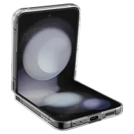   Samsung Galaxy Z Flip5 SM-F731B, Műanyag hátlap védőtok + szilikon keret, Telefon belső minta, Spigen Airskin Zero One, átlátszó/füst