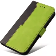   Apple iPhone 15, Oldalra nyíló tok, stand, kártyatartóval, kézpánttal, Wooze Colour Wallet, zöld