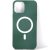 Apple iPhone 15 Pro Max, Szilikon tok, mágnes gyűrűvel, MagSafe töltővel kompatibilis, Wooze Magsafe Case, zöld