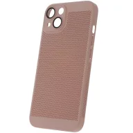   Apple iPhone 15 Plus, Műanyag hátlap védőtok, légáteresztő, lyukacsos minta, Breezy, rózsaszín