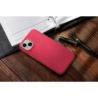   Apple iPhone 15 Plus, Szilikon tok, közepesen ütésálló, fémhatású kamera keret, Frame Case, magenta