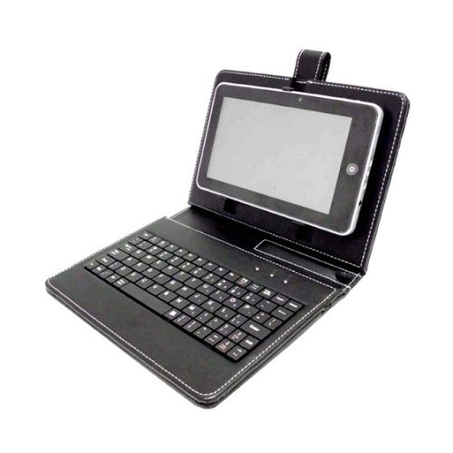 Billentyűzetes tok, 7" tablethez, GooClever, Micro USB, fekete