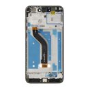 Huawei P8/P9 Lite (2017) kompatibilis LCD modul kerettel, OEM jellegű, fekete, Grade S+