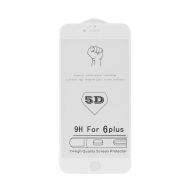   Apple iPhone 7/8, 5D Full Glue hajlított tempered glass kijelzővédő üvegfólia, fehér