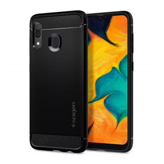   Spigen Rugged Armor Samsung A305 Galaxy A30 tok, Matte Black, fekete
