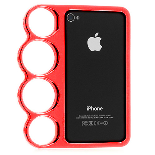 Apple iPhone 4 /4S, Műanyag hátlap védőtok, boxer kialakítás, piros