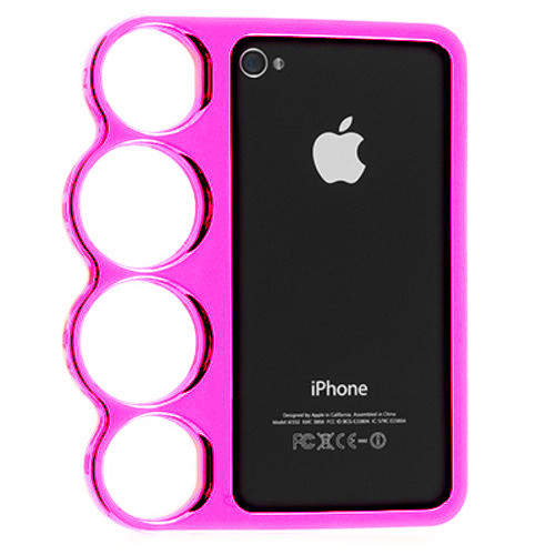 Apple iPhone 4 /4S, Műanyag hátlap védőtok, boxer kialakítás, pink