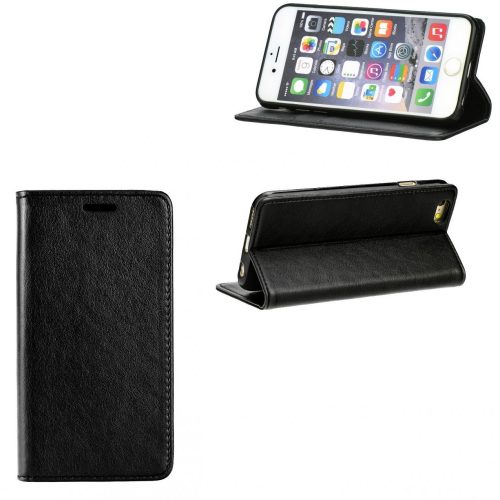 Apple iPhone 6 / 6S, Oldalra nyíló tok, stand, Magnet Book, fekete